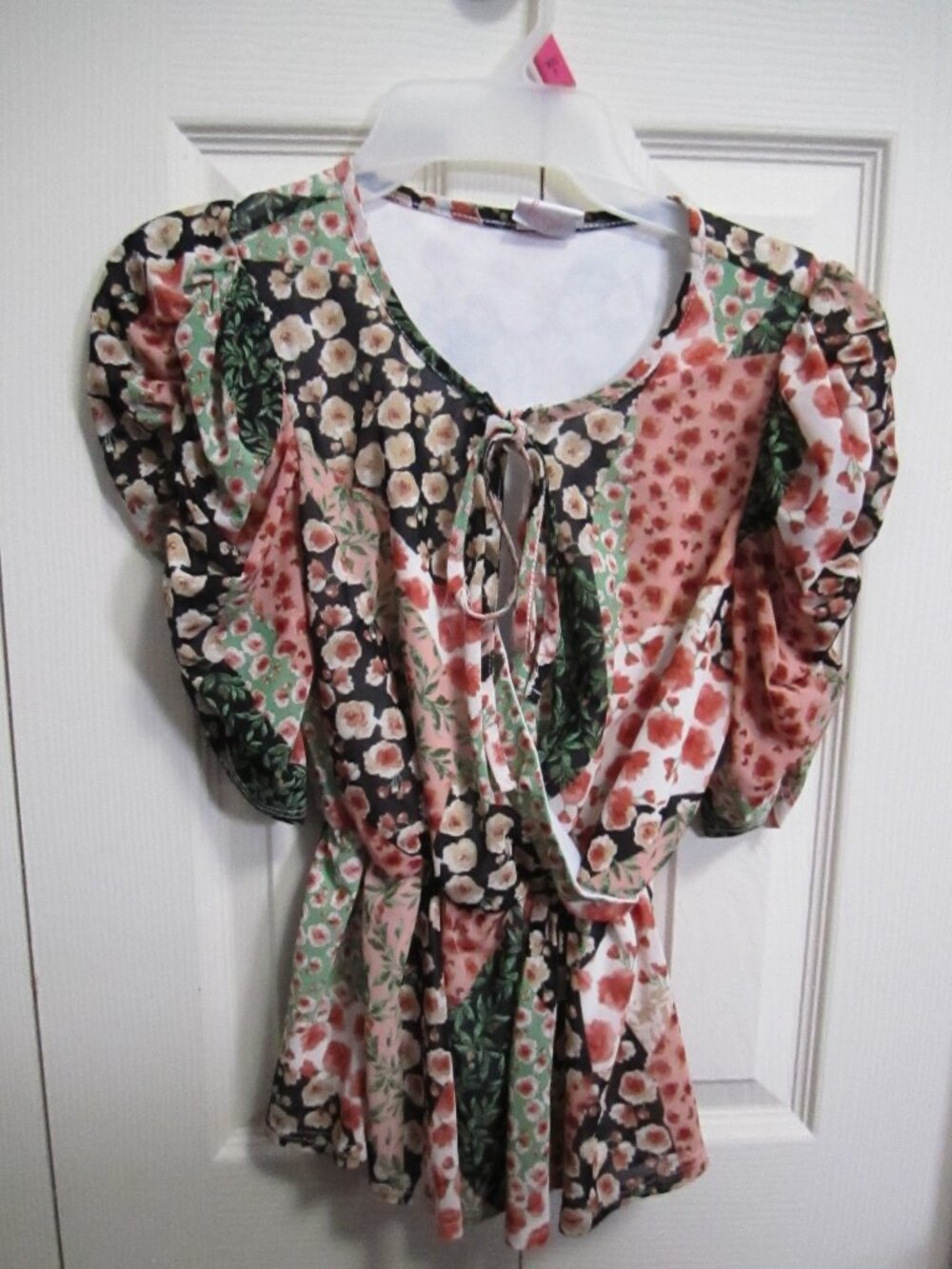 Luna Mixed Floral Double Tie Top
